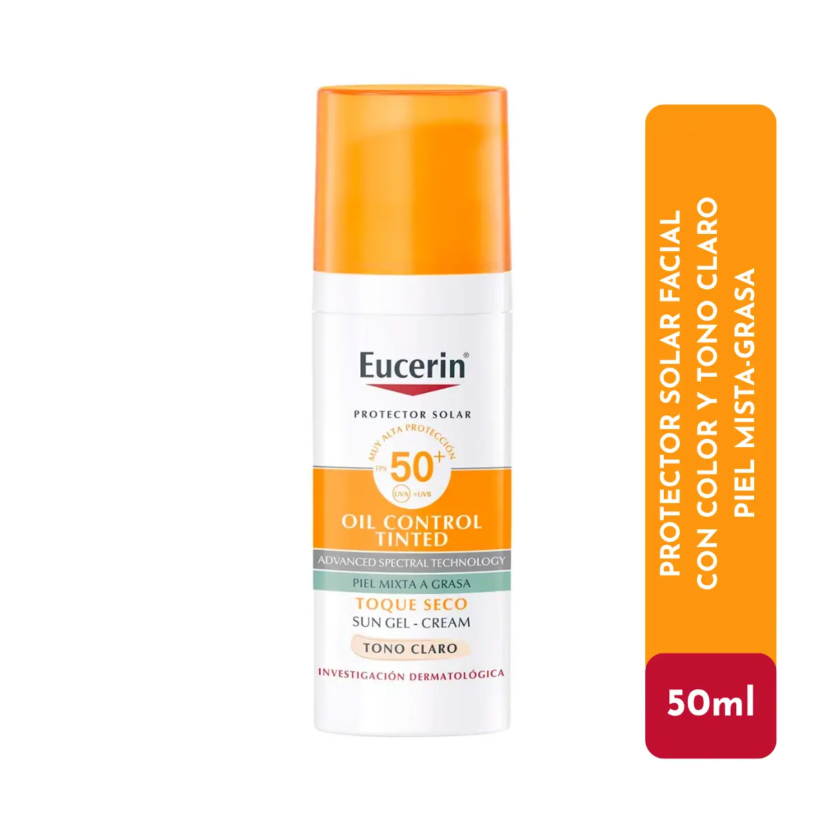 Eucerin Oil Control Tinted Tono Claro FPS50+ 50 ml